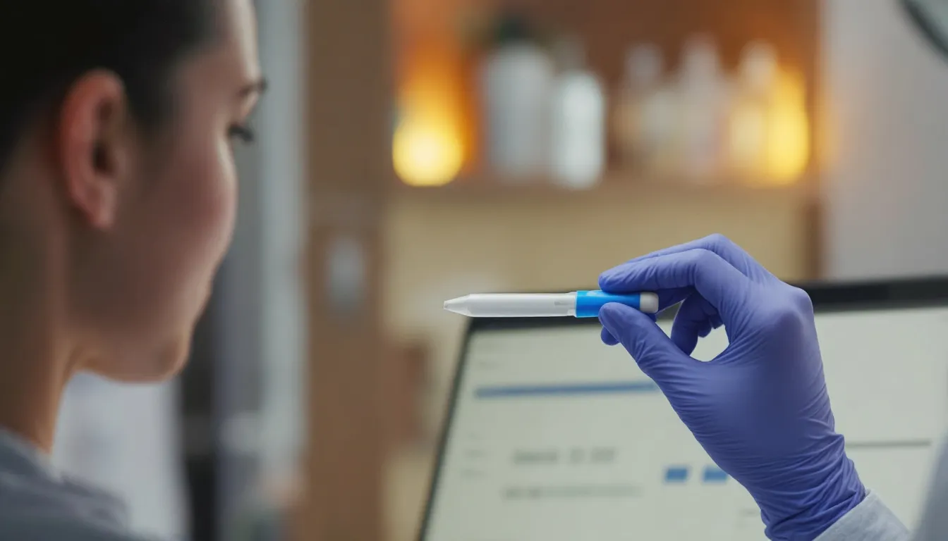 Taking a chlamydia test, emphasizing the importance of testing after a sexual encounter.