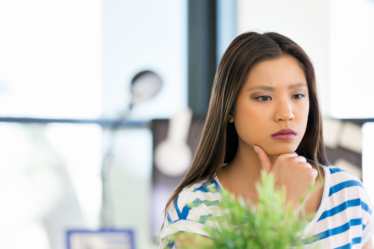 woman concerned about stds